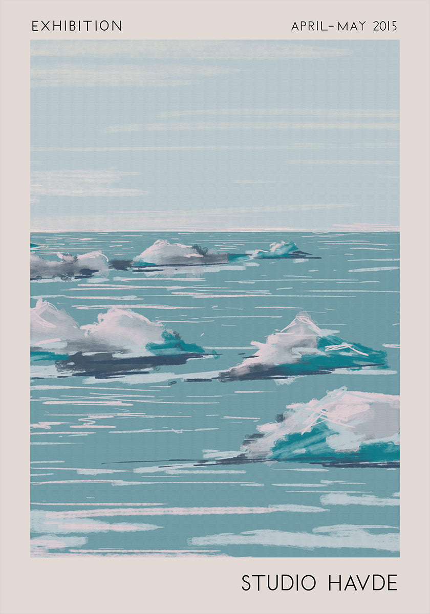 Póster El estudio tenía paisaje marino