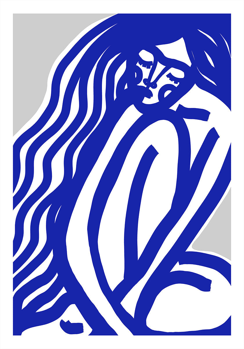 Contornos azules Póster