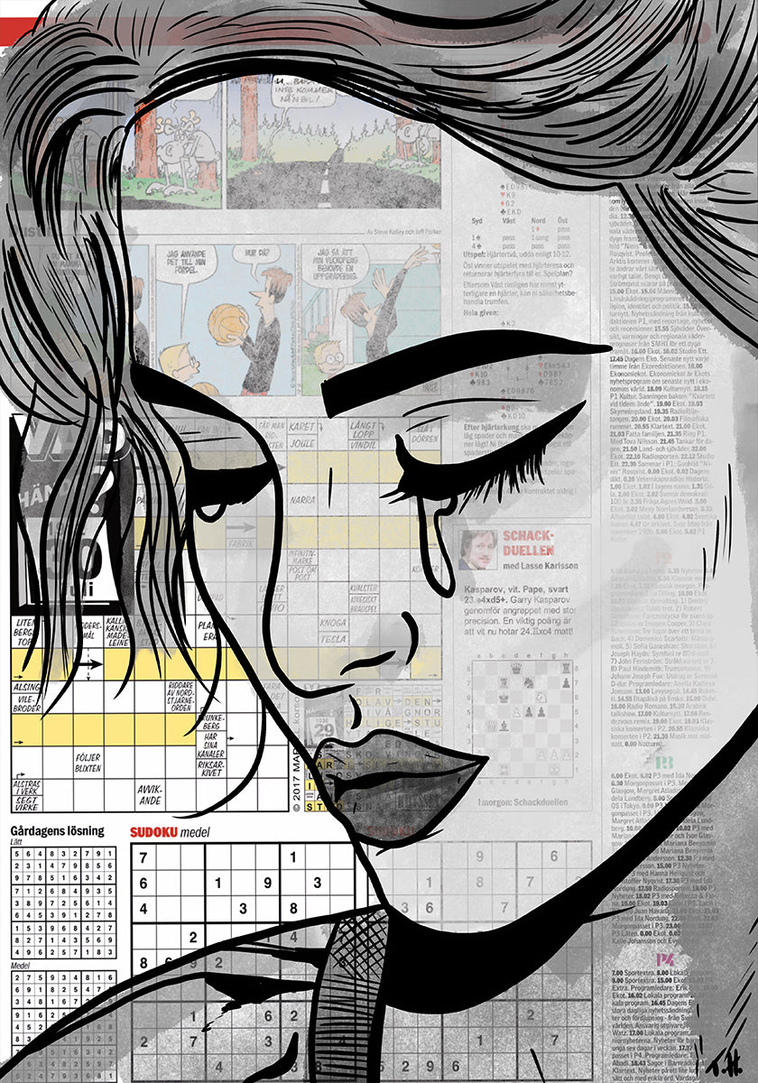 Chica de papel Póster