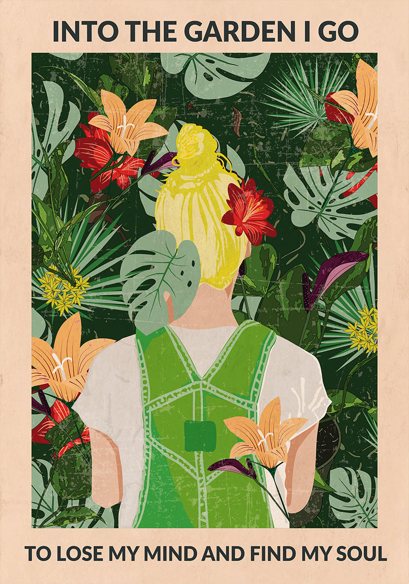 En el jardín (rubia)