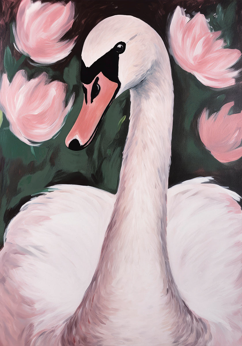 cisne en el estanque