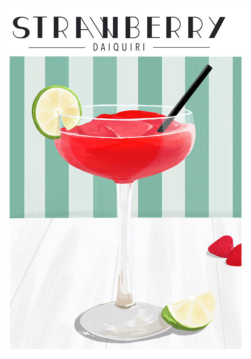 Daiquiri de fresa Póster