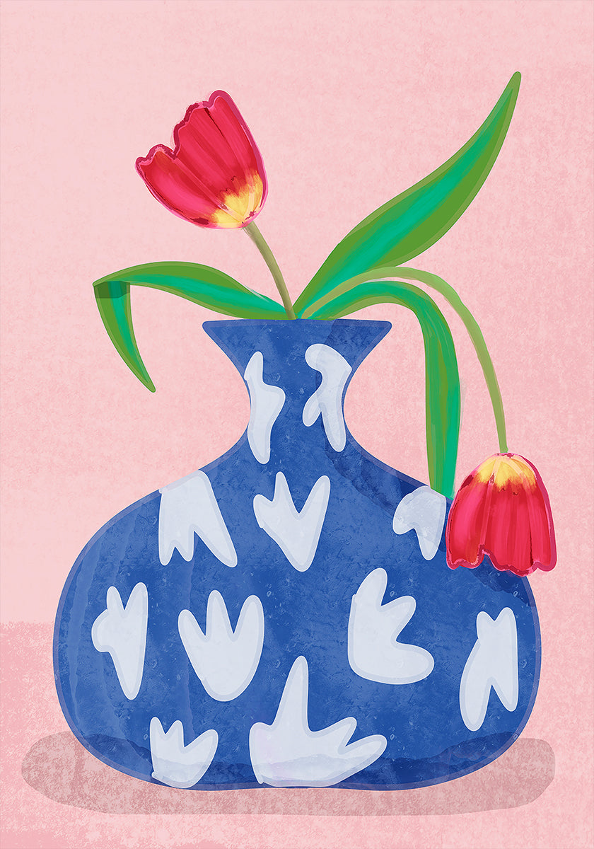 Póster Tulipán en florero