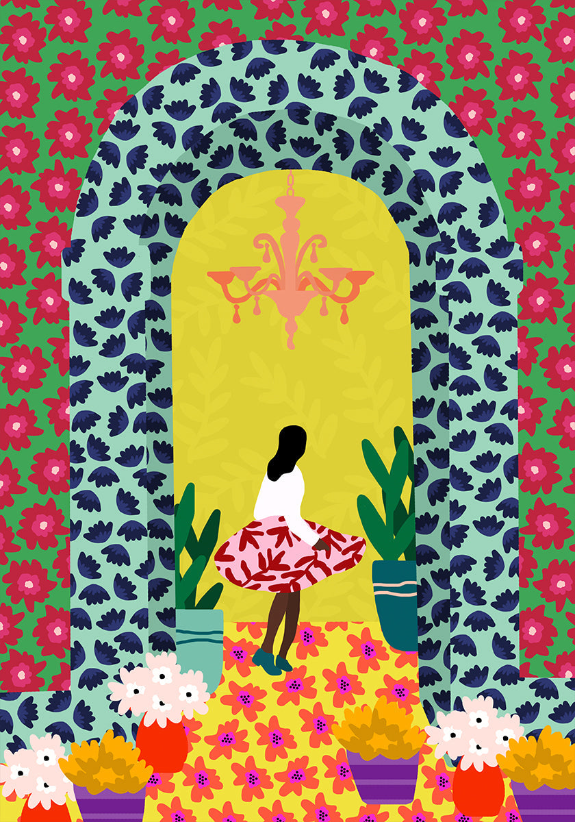 Chica portal floral