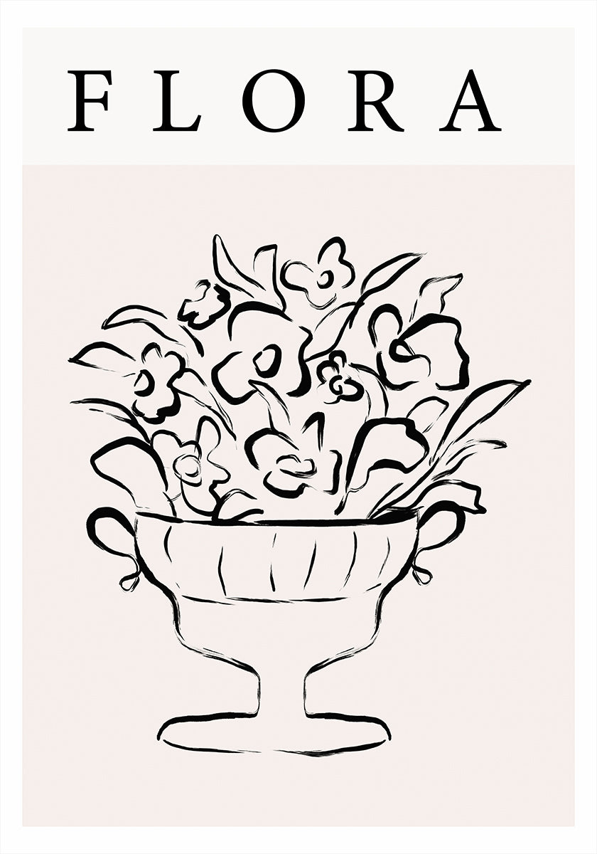 Elegancia floral Póster