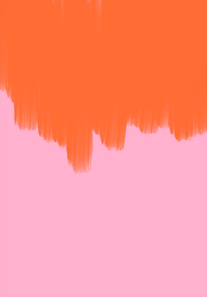 Naranja sobre flor Póster