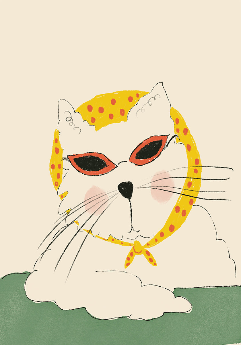 Bolso felino elegante Póster