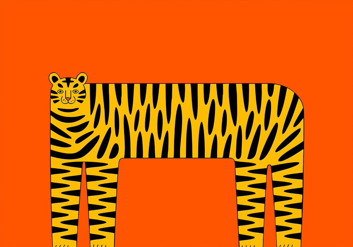 El tigre abstracto Póster