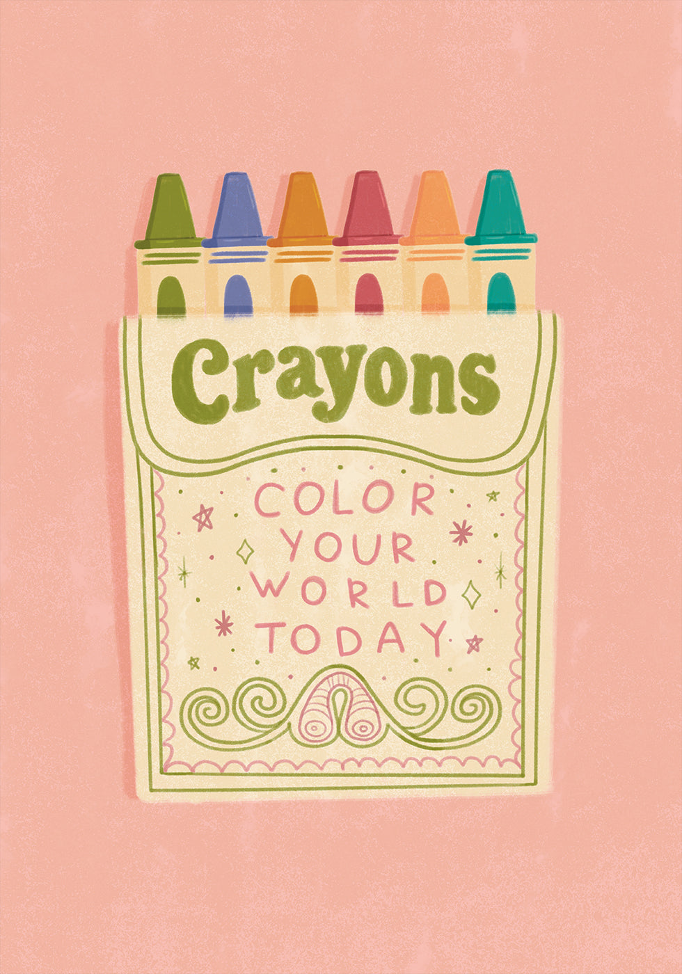 Colorea tus crayones del mundo Póster