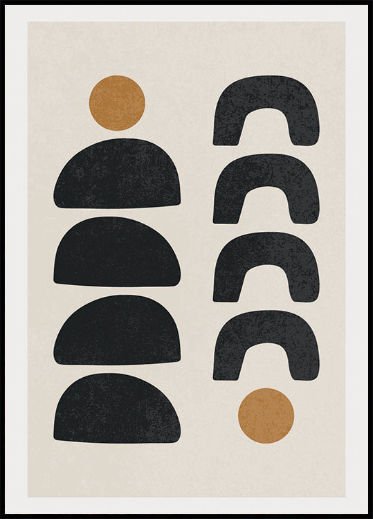 Formas abstractas 2, geométricas mínimas Póster