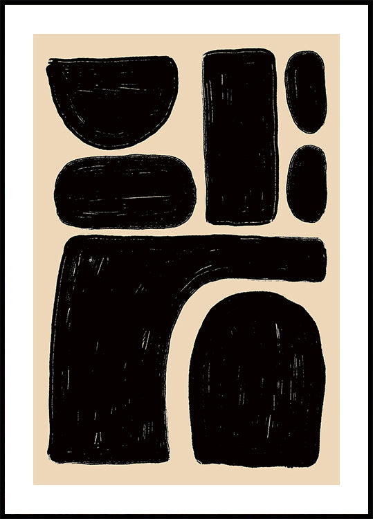 Formas abstractas audaces Póster