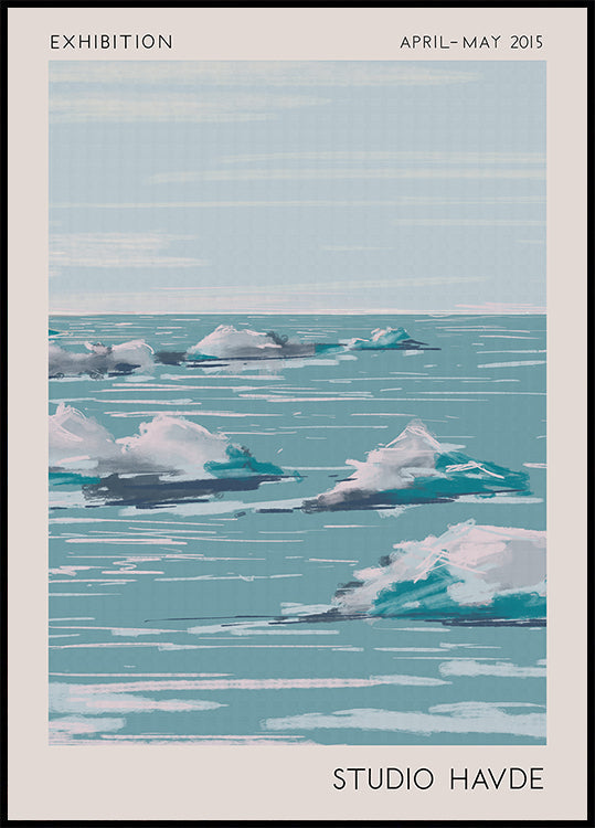 Póster El estudio tenía paisaje marino