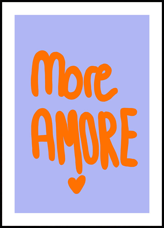 Tipografía atrevida en naranja vibrante Póster