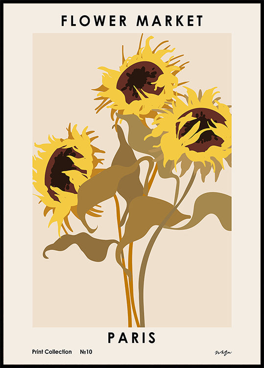 Mercado de las Flores. París Póster