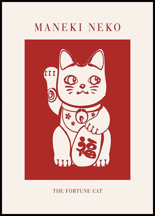 Gato Maneki-Neko Rojo