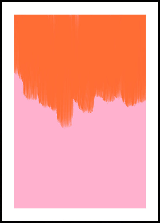 Naranja sobre flor Póster