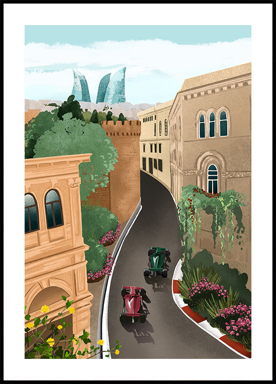 Bakú Azerbaiyán Póster