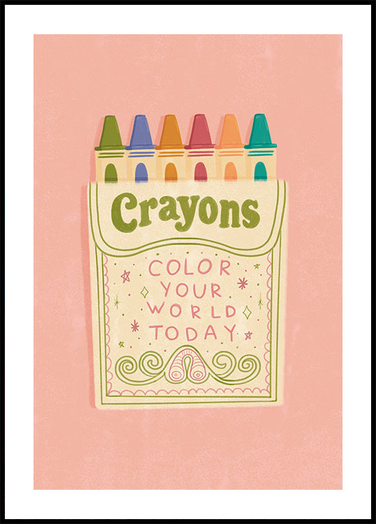 Colorea tus crayones del mundo Póster
