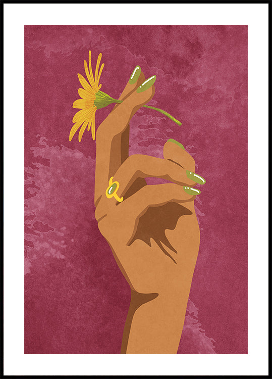 Flor humeante Póster