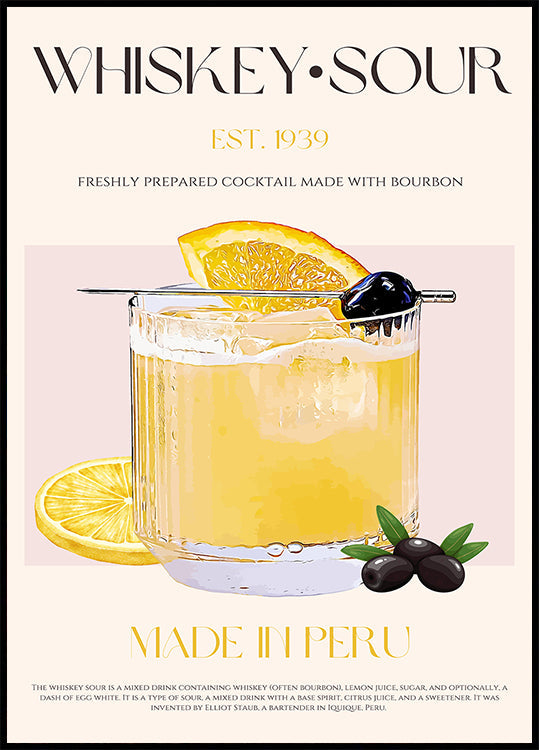 Felicidad del whisky peruano Póster