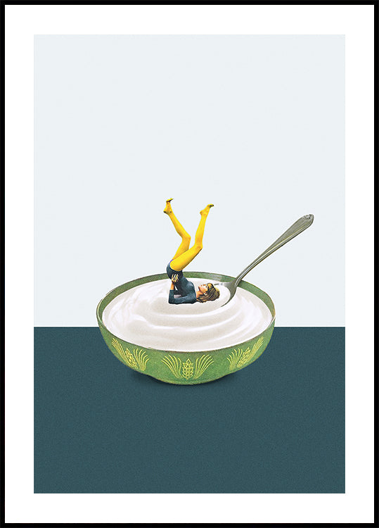 Yoga en mi yogur Póster