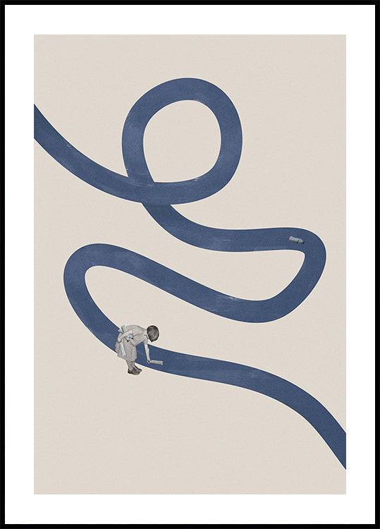 Póster Limpieza del río