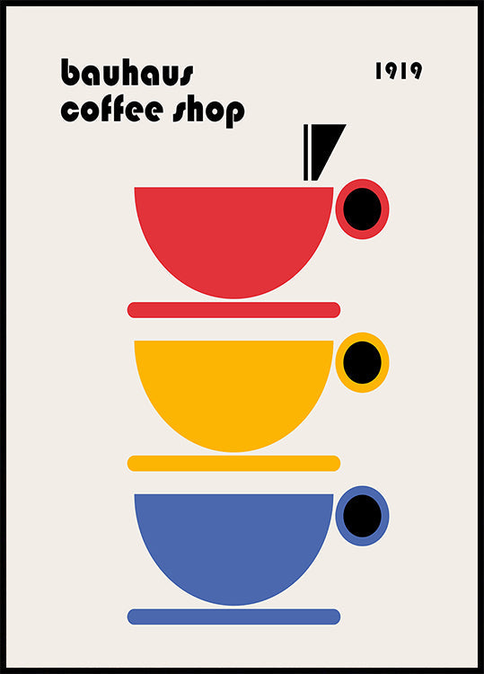 Café Bauhaus Minimalista Póster