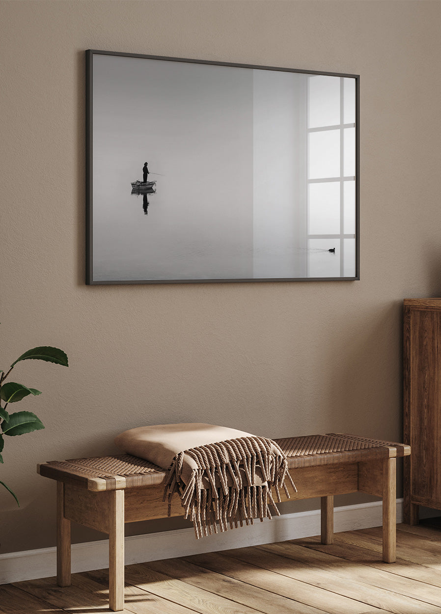 Fishing In The Mirror Lake Plakat - Posterbox.dk