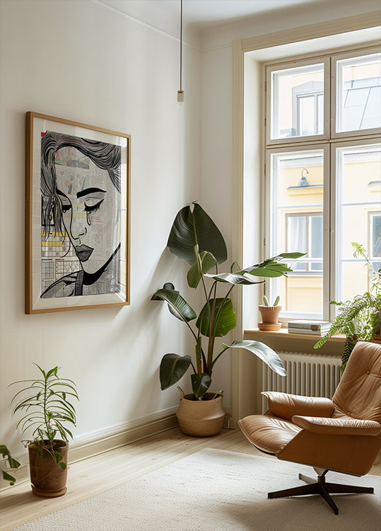 Chica de papel Póster