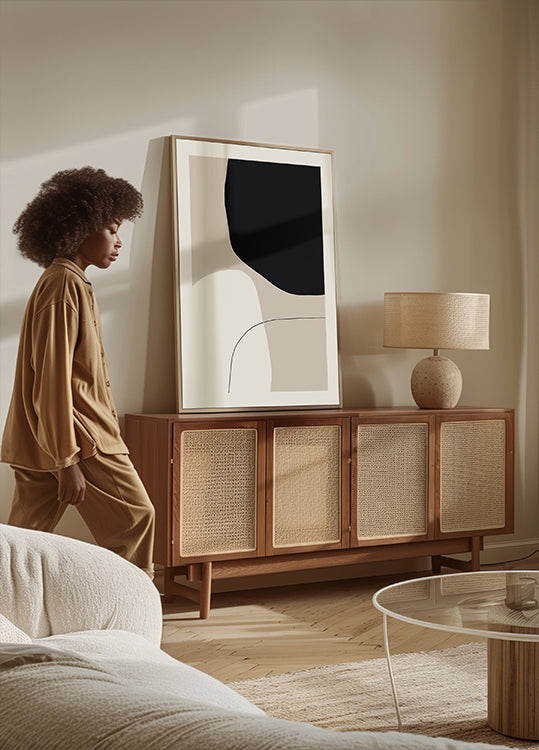 Formas monocromáticas Póster