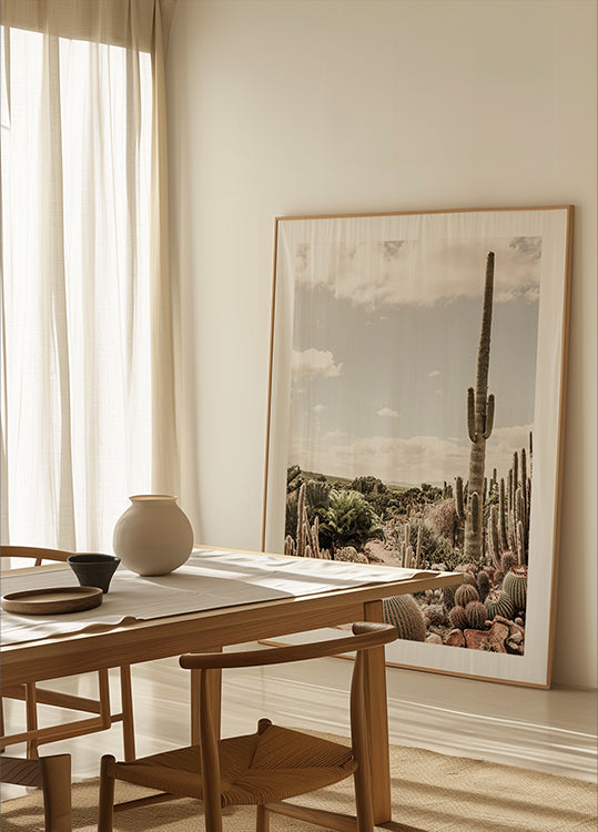 Póster Granja de cactus