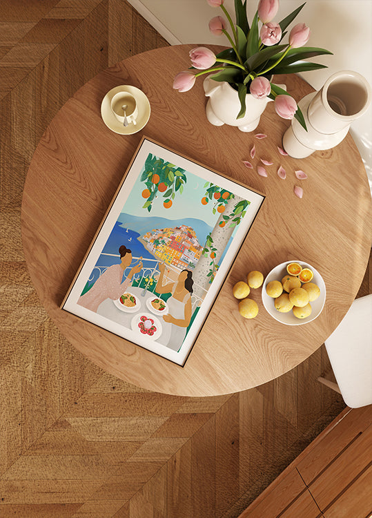 Chicas en Positano Póster