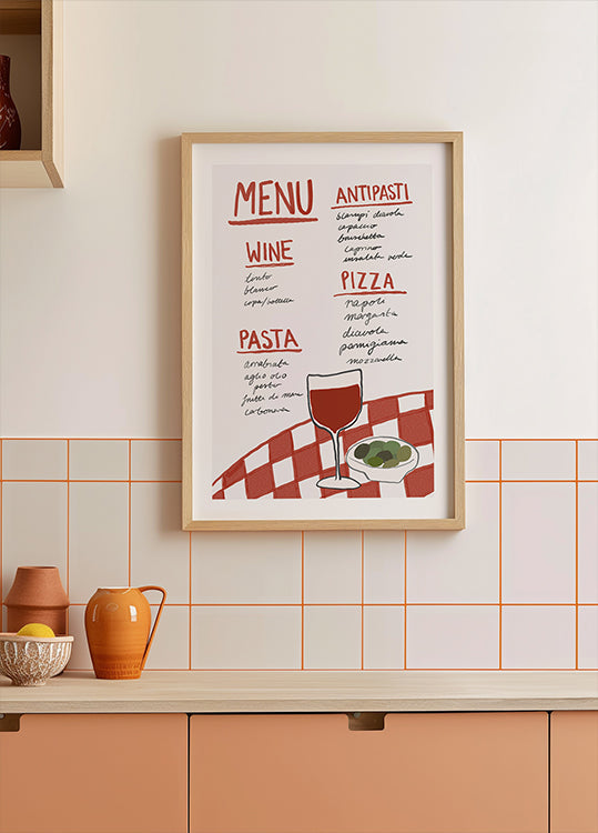 Delicia de la cocina italiana Póster