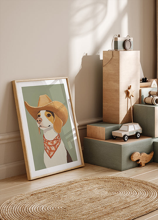 Perro Beagle Vaquero Póster