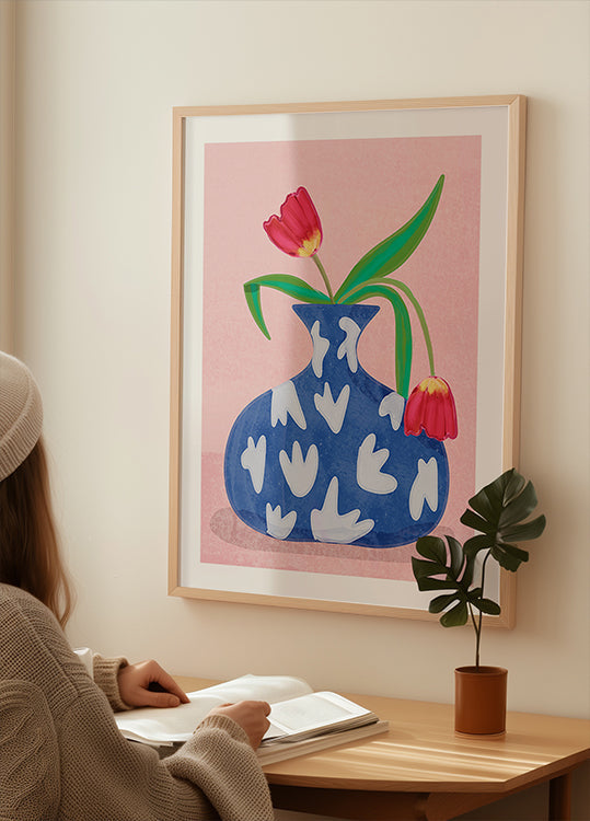 Póster Tulipán en florero