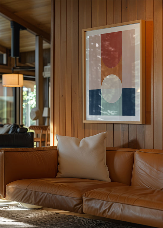 Diseño abstracto con formas geométricas.