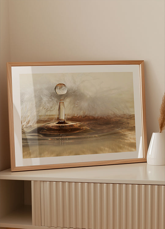 Gotas de plumas doradas