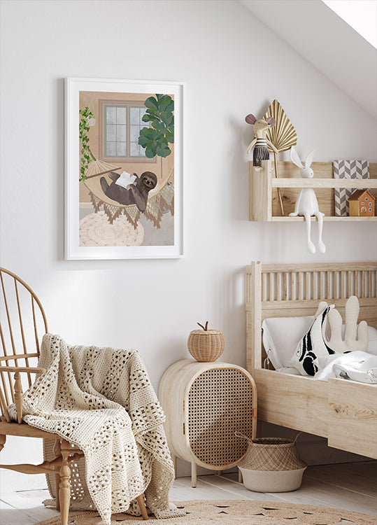 Póster Perezoso perezoso en hamaca