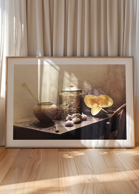 Bodegón con calabazas # 15c Póster