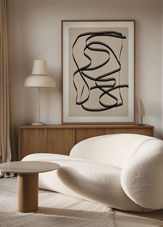 Laberinto de líneas fluidas