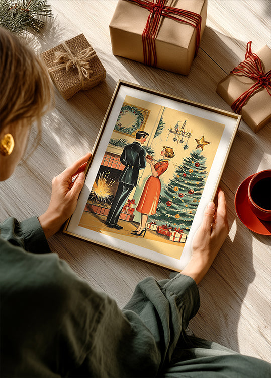Póster Retro de Navidad