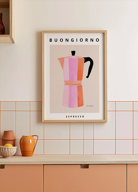 Café exprés Buongiorno Póster