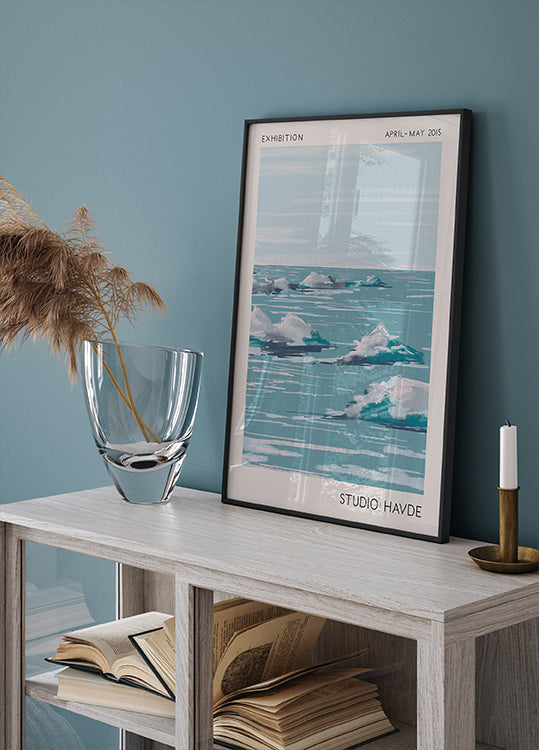 Póster El estudio tenía paisaje marino