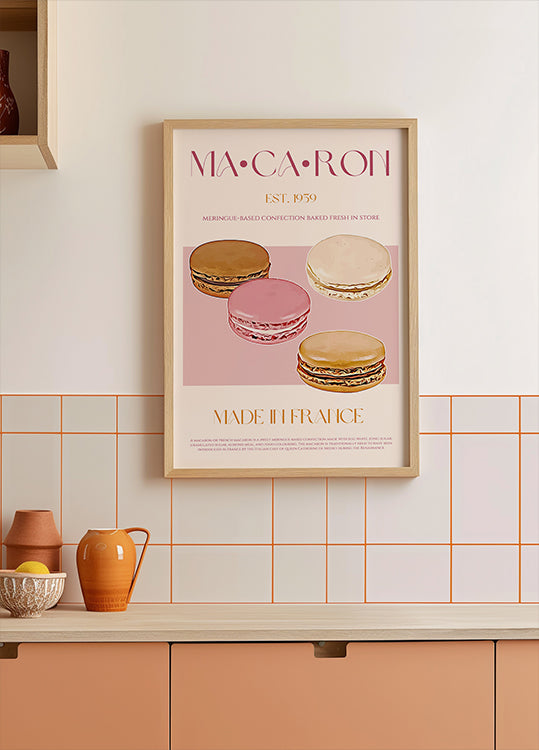 Delicia de macarrón francés Póster