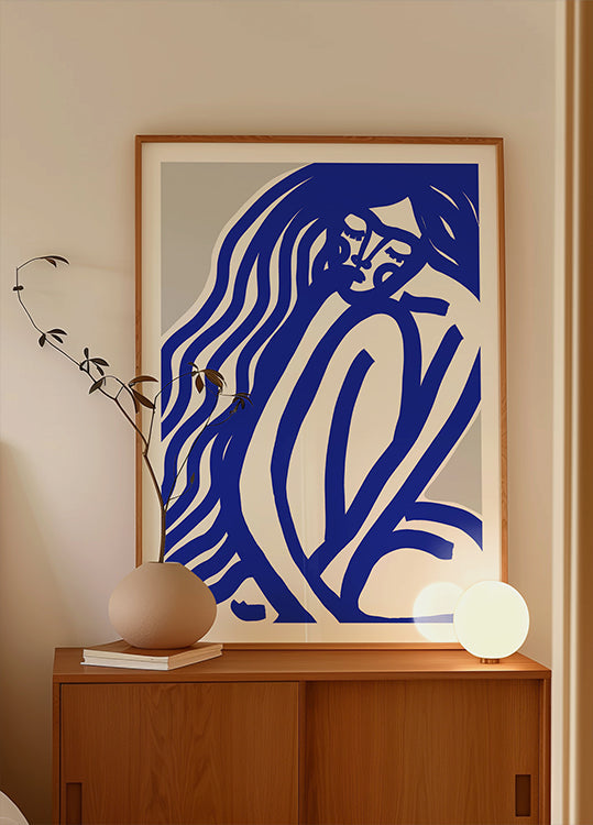 Contornos azules Póster