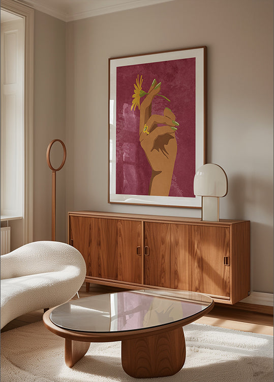 Flor humeante Póster