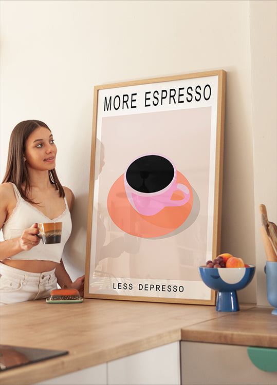 Más espresso menos depresso Póster