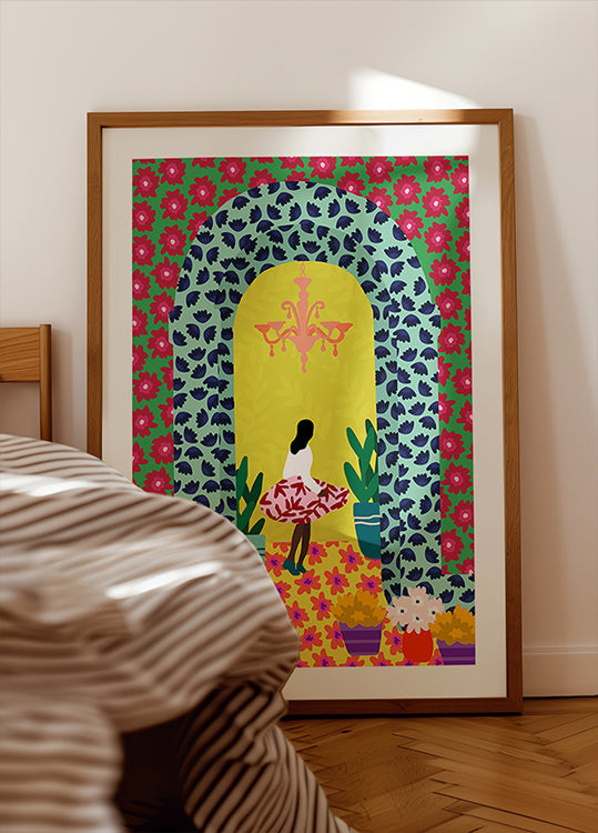 Chica portal floral