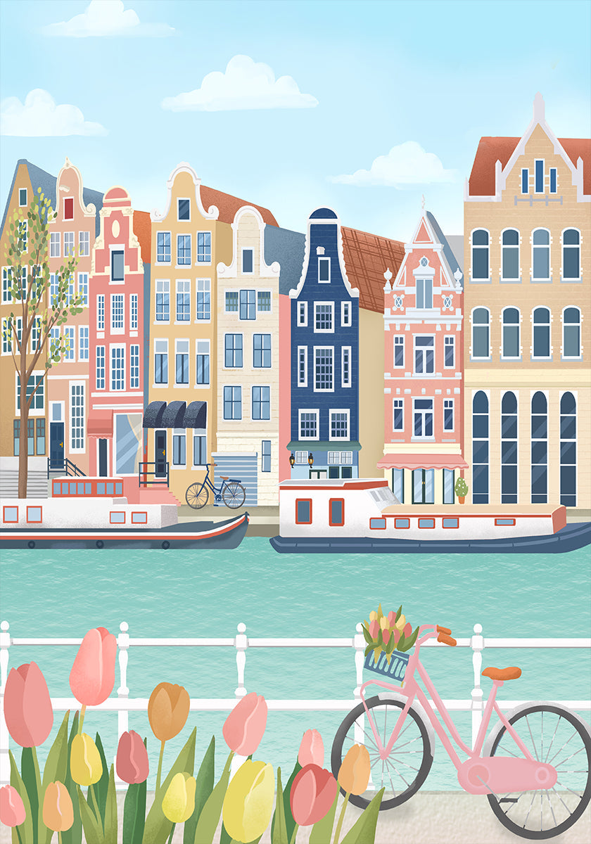 Póster Ciudad de Amsterdam