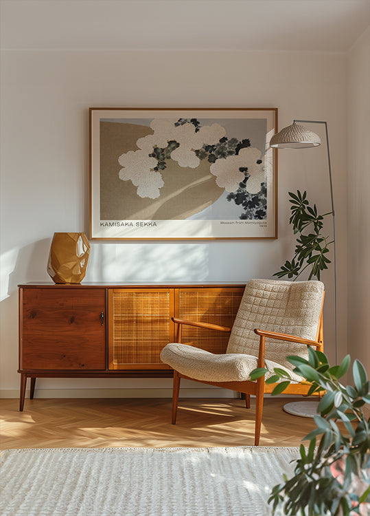 Blossom from Momoyogusa, Japanese floral abstract Plakat - Posterbox.dk